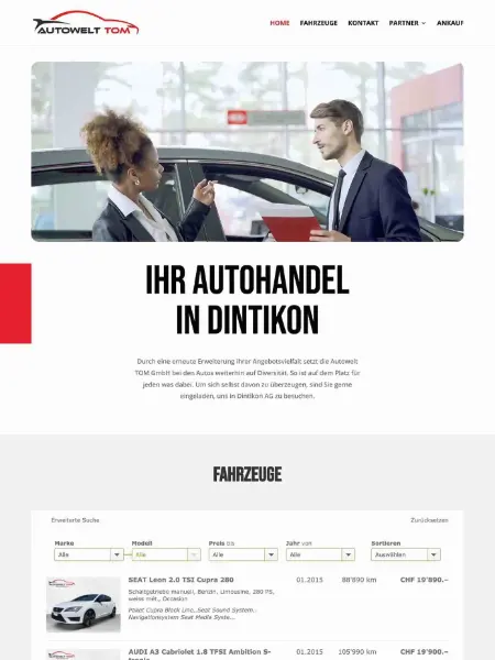 Webseite Autowelt TOM GmbHvon Suv Design